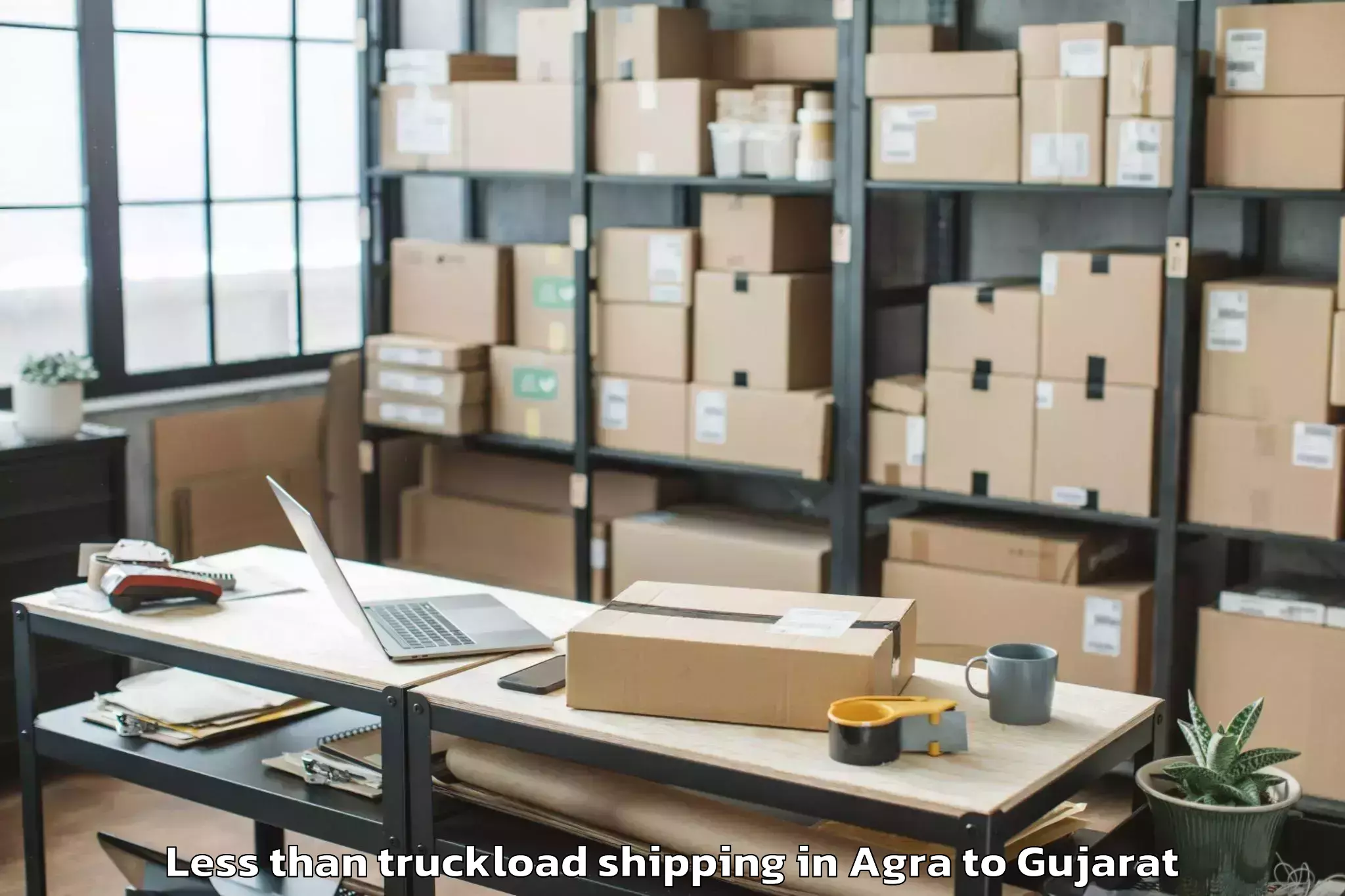 Book Agra to Rajpipla Less Than Truckload Shipping Online